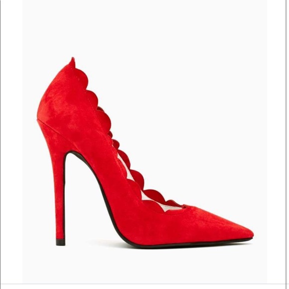 Jeffrey Campbell Shoes - Jeffrey Campbell Red Scallopini Pump